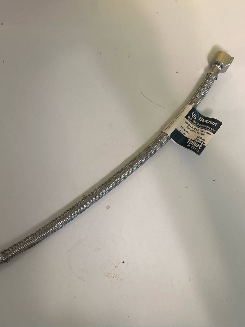 Eastman Steel-Flex Toilet Supply Adapter 1/2 Comp X 7/8 BC 16 Stainless